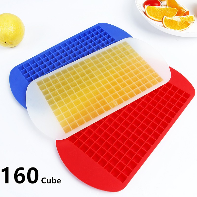 Silicone Cetakan Es Batu 160 Cube  Elastis Anti Pecah cetakan es cetakan karet DIY Cetakan Es Batu