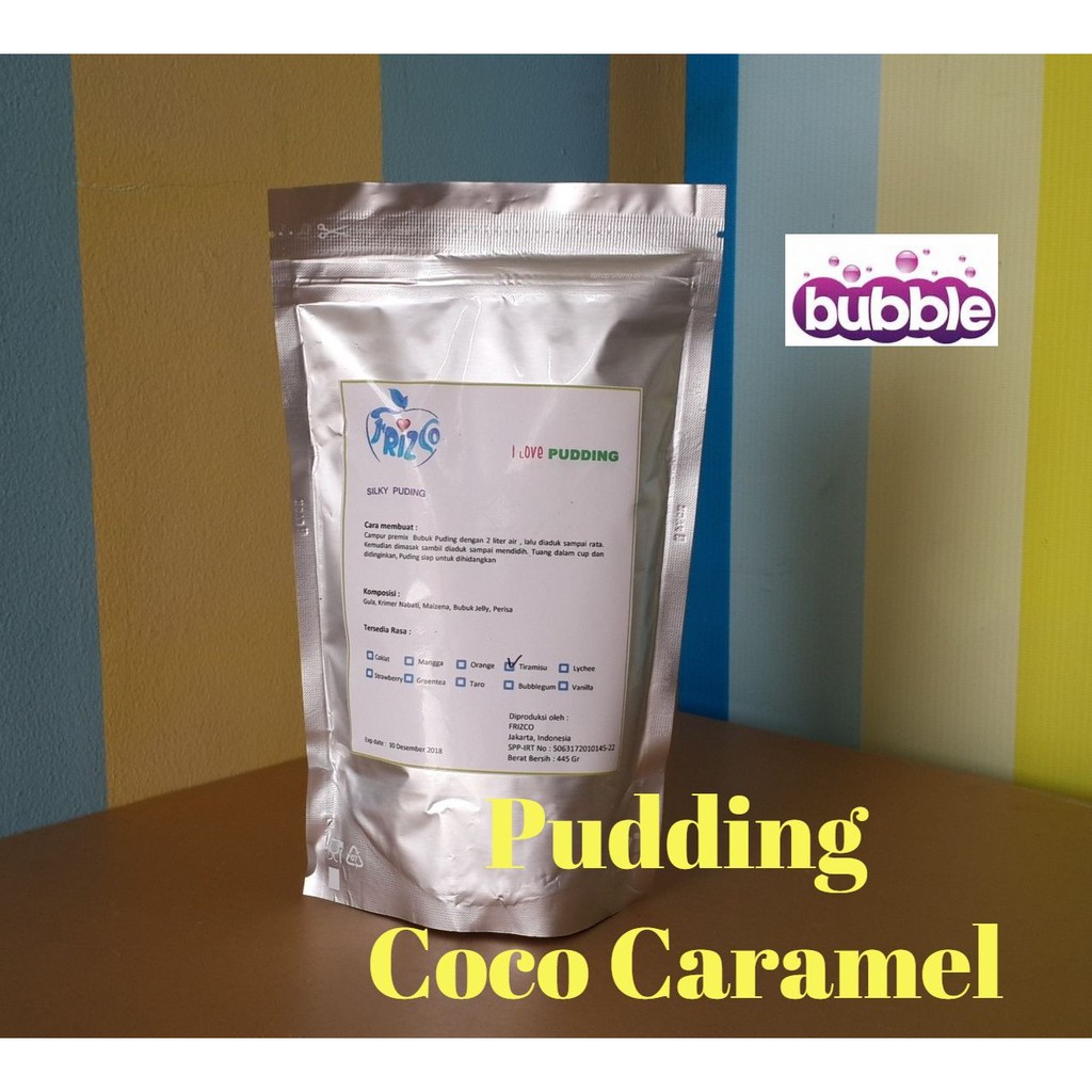 

FRIZCO SILKY PUDDING COCO CARAMEL podeng puding 445gr FRIZSCO PUDING TEH HIJAU MOIIA PUYO SUTRA tepung bubuk serbuk podeng instan premix