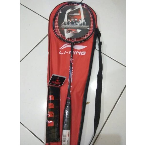 Raket badminton/bulutangkis +senar +tas LINING