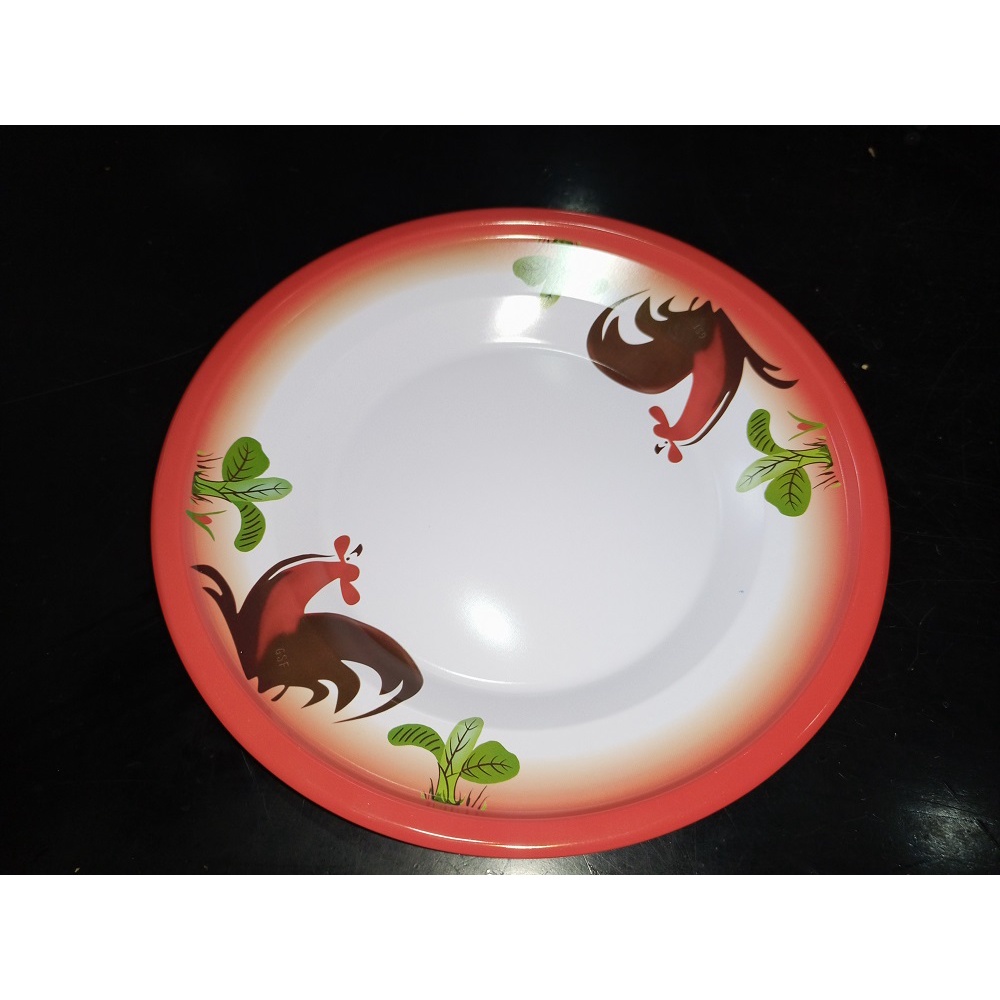 PIRING ENAMEL MOTIF AYAM GSF G-2231 / Murah
