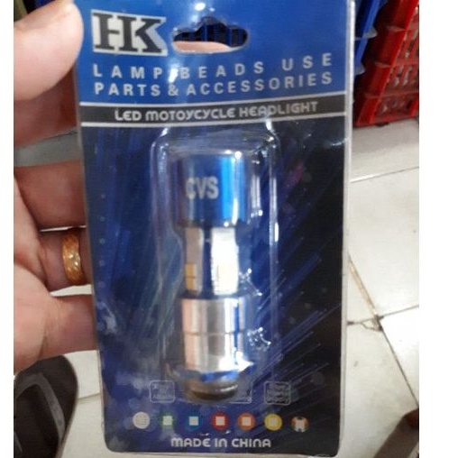 Lampu Depan H6 3 Sisi HK 12LED Motor Bebek Matic Satria