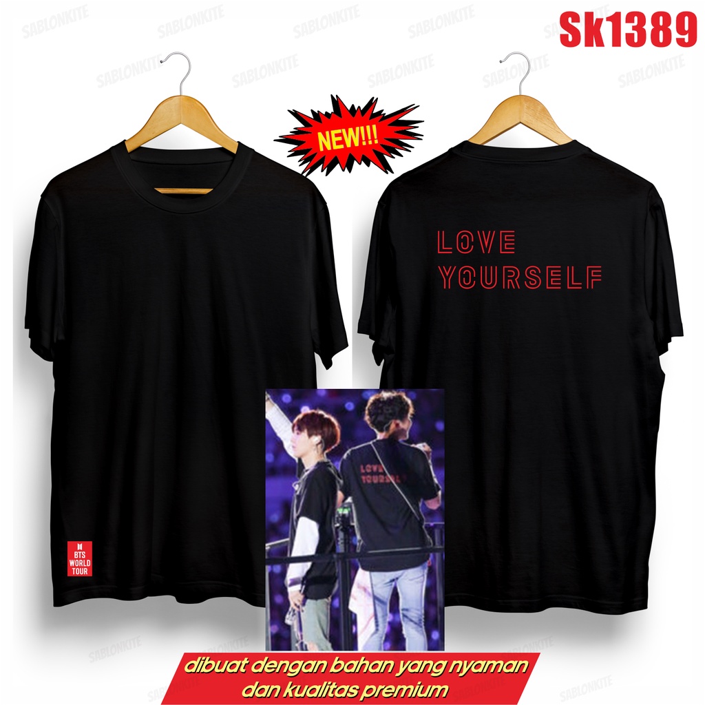 MURAH!!! KAOS KPOP LOVE YOUR SELF SK1389 UNISEX COMBED 30S