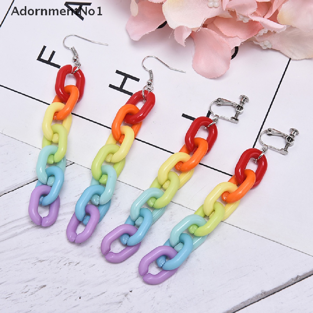 (AdornmentNo1) Anting Tusuk Gantung Statement Wanita Bahan Akrilik Warna Warni Untuk Hadiah