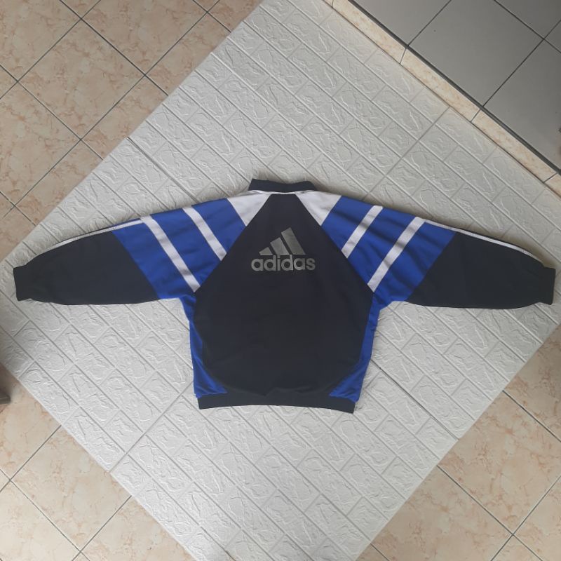 windbreaker jaket parasut ADIDAS BIG LOGO black hitam second