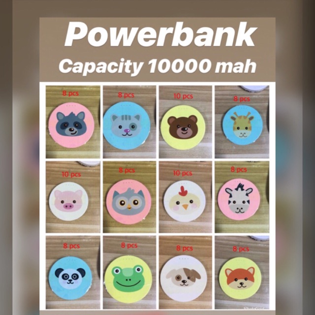 Powerbank lucu 10000 mAh free earphone
