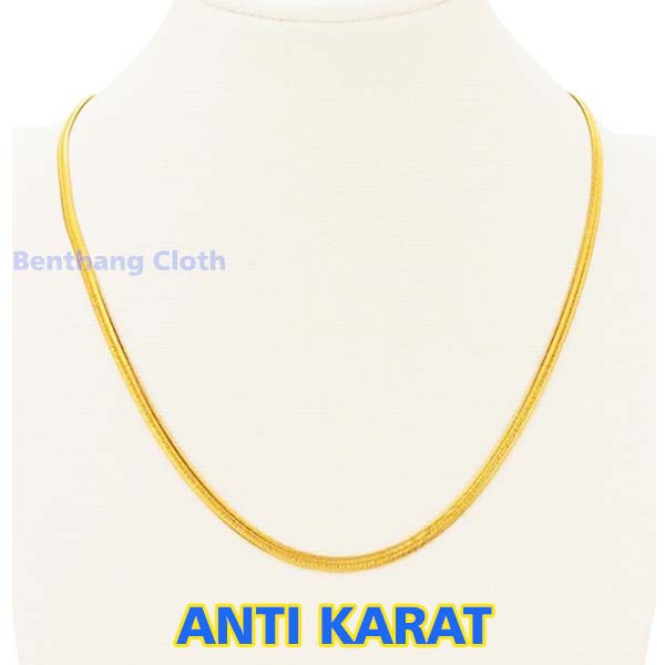 KALUNG TITANIUM ANTI KARAT SELAMANYA MOTIF BELUT PIPIH 3mm Elegant