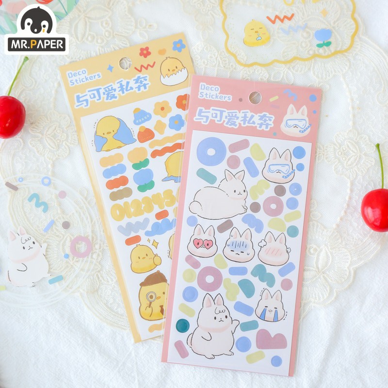

Stiker Kertas Washi Motif Kartun Hewan Untuk Dekorasi Diary / Scrapbook