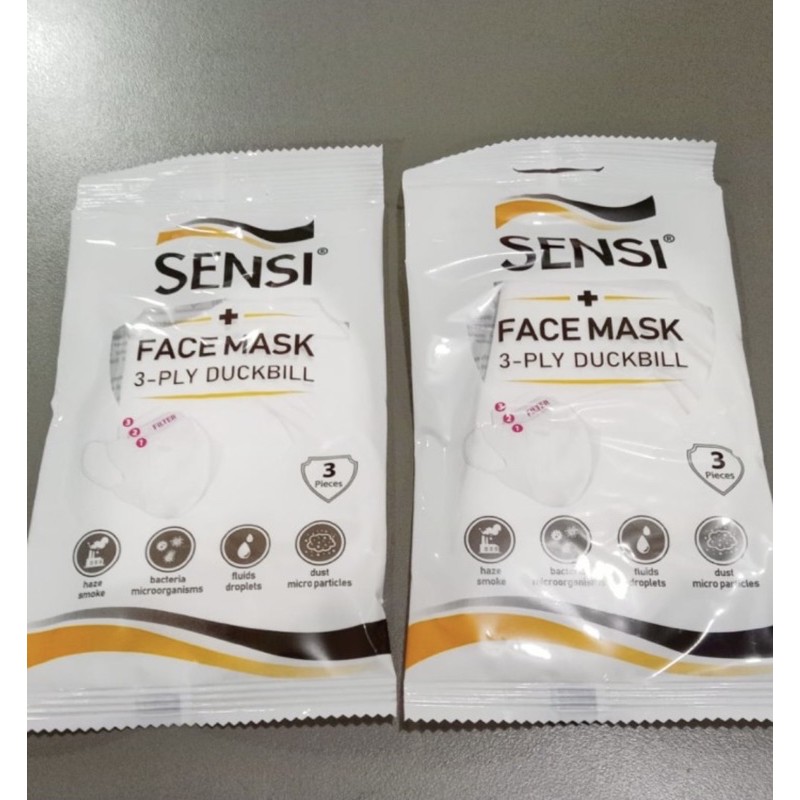 MASKER SENSI DUCKBILL SACHET ISI 3pcs