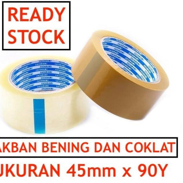 

7b Z6H Lakban 45mm x 90Y 2inch Lakban bening Selotip Lakban coklat slasiban ZL Bayar Di Tempat`