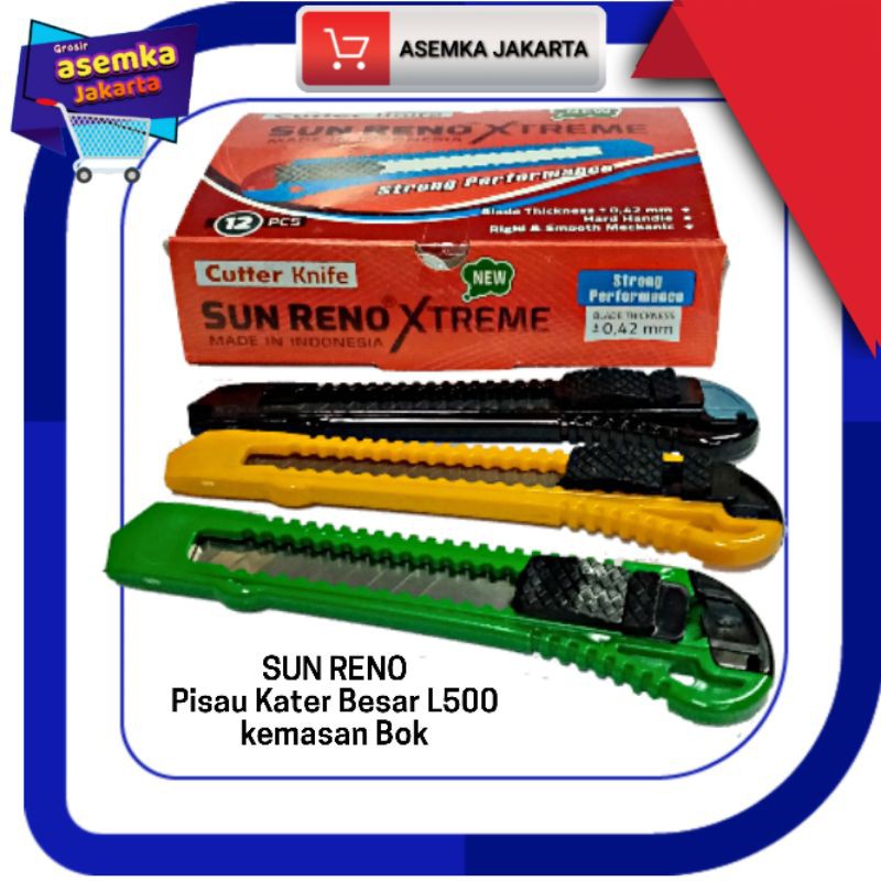 Cutter Besar Kater size Besar L500 | Knife SunReno Xtreme Grosir [12pcs]