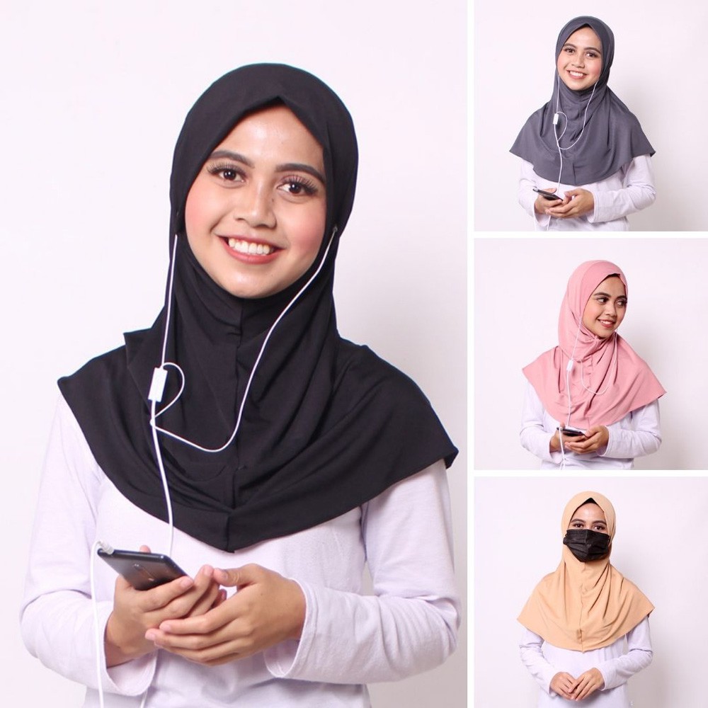 JILBAB SPORT/HIJAB SPORT UNTUK OLAHRAGA DENGAN LUBANG TELINGA Amel