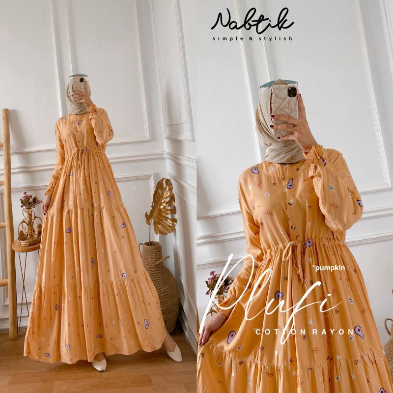 Gamis Plufi Ori Nabtik Terbaru / Gamis Original Nabtik Terlaris