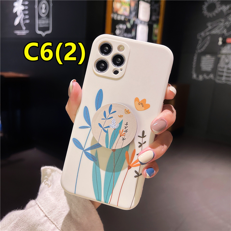 Casing Soft Case VIVO Y51 2020 Y31 2021 Y72 Y91 Y12 Y30 Y53 Y17 Y12S Y93 Y91C Y20 Y50 Y20S Y51A Y30i Y12i Y15 Y95 Y11 Y20i Y90 Y91i U10 Y70 Y1S Z3 Fashion Hati Dan Daun With Stand Pop socket