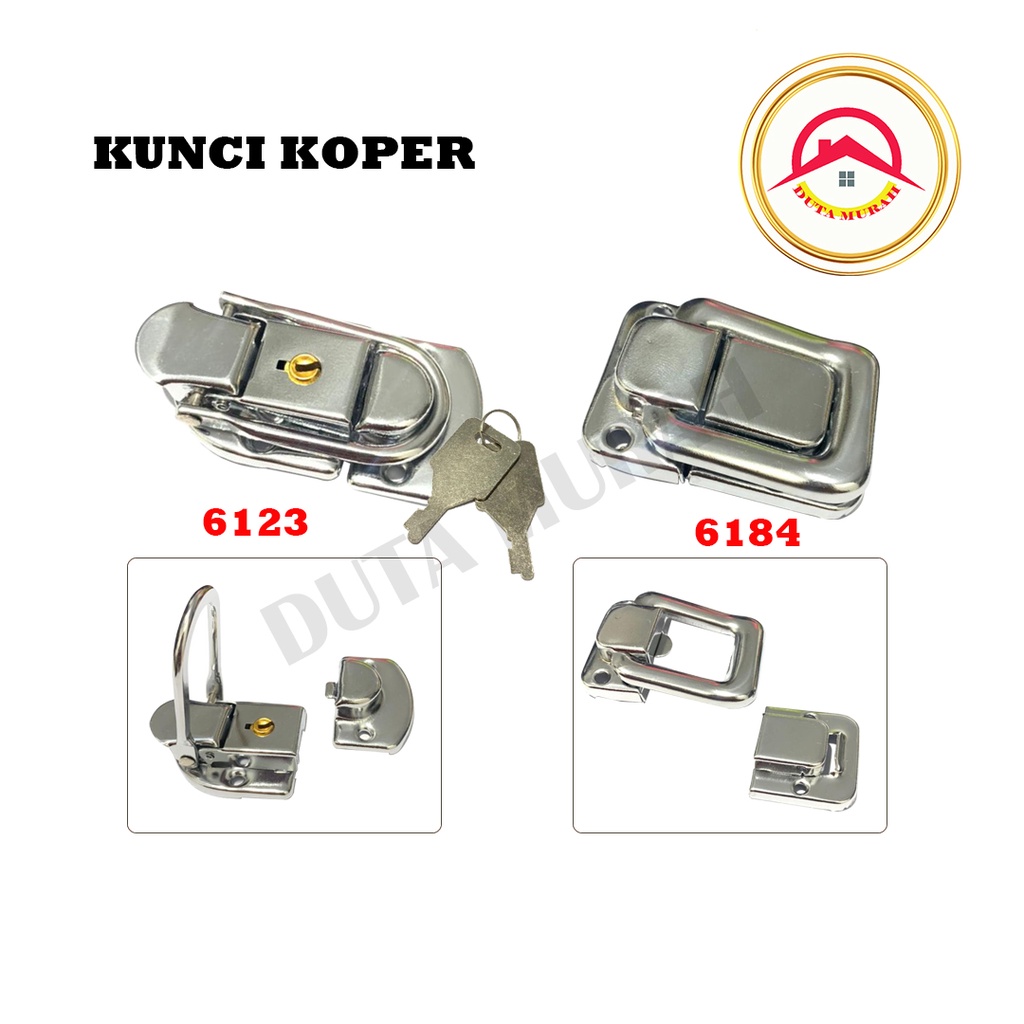 Kunci koper box / Kunci peti dgn mata kunci / Hardcase koper / Kaitan Koper Stainless Steel