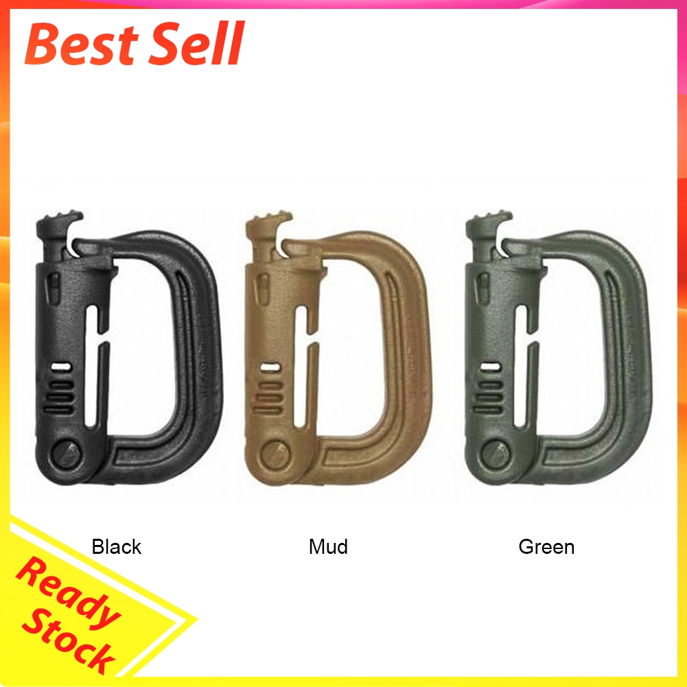 Lightweight Outdoor D-Shape Backpack Carabiner Plastic Steel Hanging Clasp