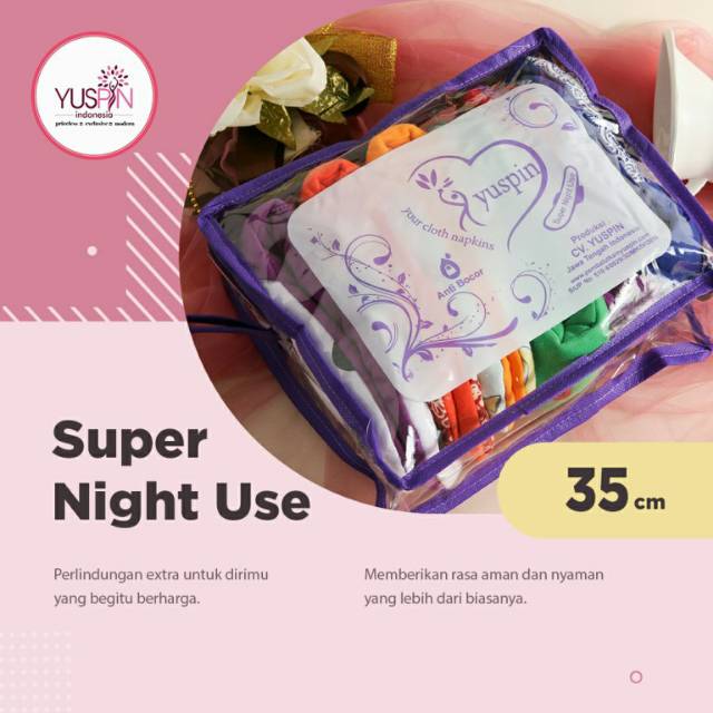 PEMBALUT KAIN CUCI ULANG/YUSPIN SUPER NIGHT/MURAH SEHAT