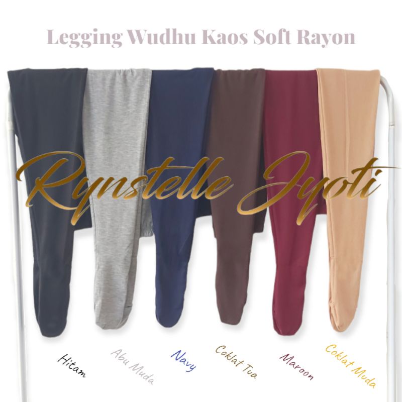 Legging Wudhu Kaos Soft Rayon Premium Rynstelle