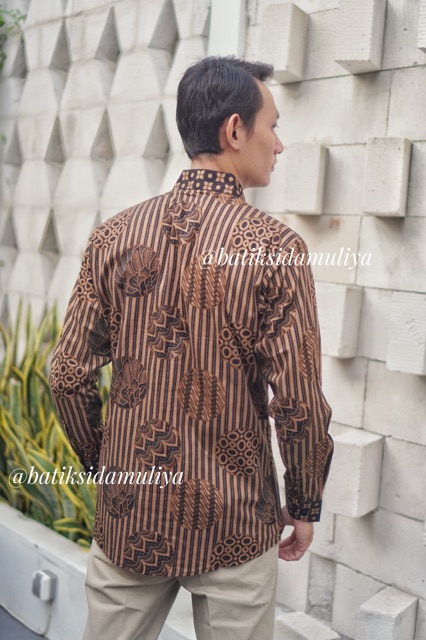 Sidamuliya Batik Kemeja Pria Silmfit Amritaya Premium Lengan Panjang