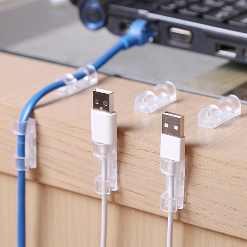 [M7] KLIP KABEL / KABEL CLIP ORGANIZER 1 PACK ISI 20 PCS / CLIP CABLE / PENJEPIT PERAPIH KABEL KOMPUTER SERBAGUNA