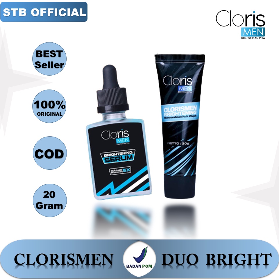 Clorismen Brightening Series Mencerahkan Wajah Pemutih Muka Cowok Cream Serum Wajah Pria