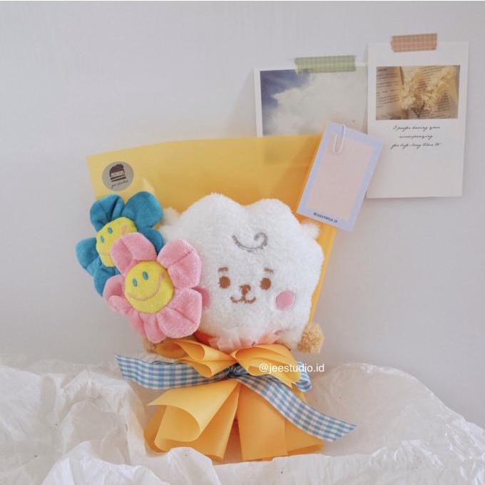 BT21 Doll Bouquet/buket boneka BTS/kado ultah wisuda/bangtan *****Terbaru******