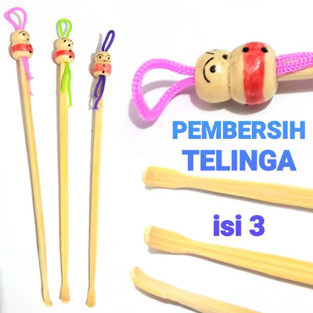 pembersih telinga isi 3 urek kuping korek kuping anak dan dewasa