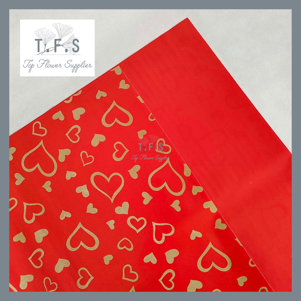 

Wrapping Paper Cellophane Imlek CNY Kraft Kertas Buket Bouquet Hias