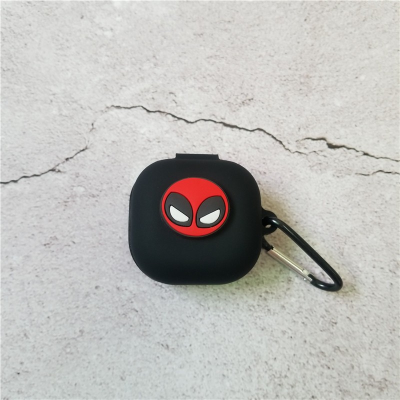 Soft Case Silikon Motif Kartun Marvel Dengan Kait Untuk Earphone Samsung Galaxy Buds