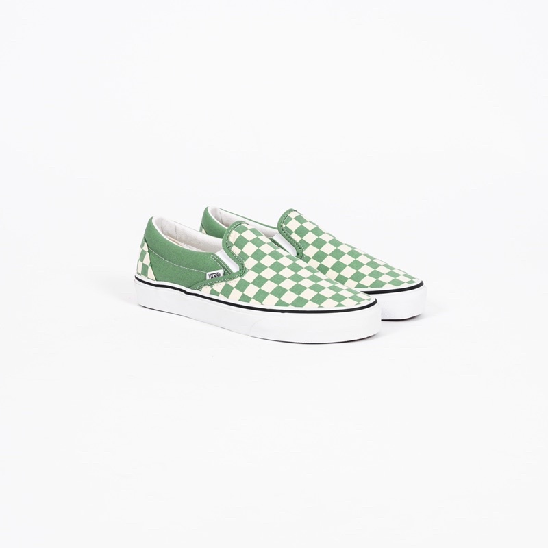 V4ns Slip On Classic Chekerboard Shale Green Original