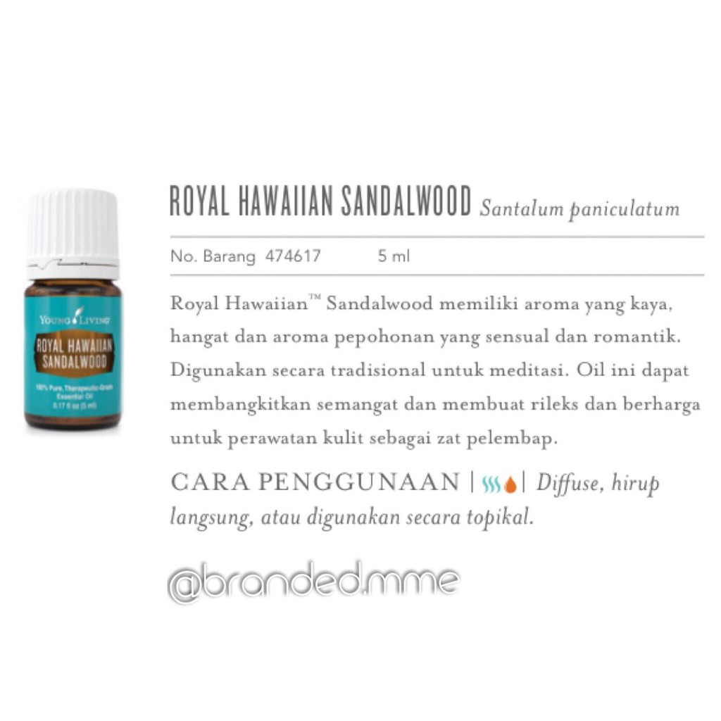 Hawaiian Sandalwood Essential Oil 5 ml.