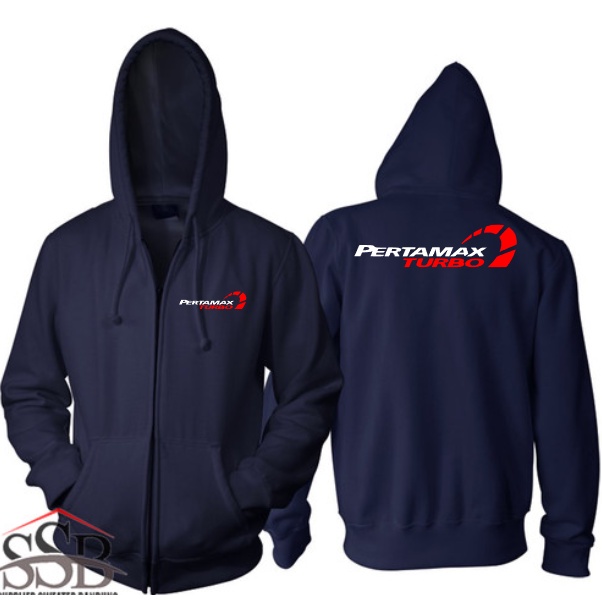 Jaket Sweater Hoodie Zipper Pertamina pertamax turbo