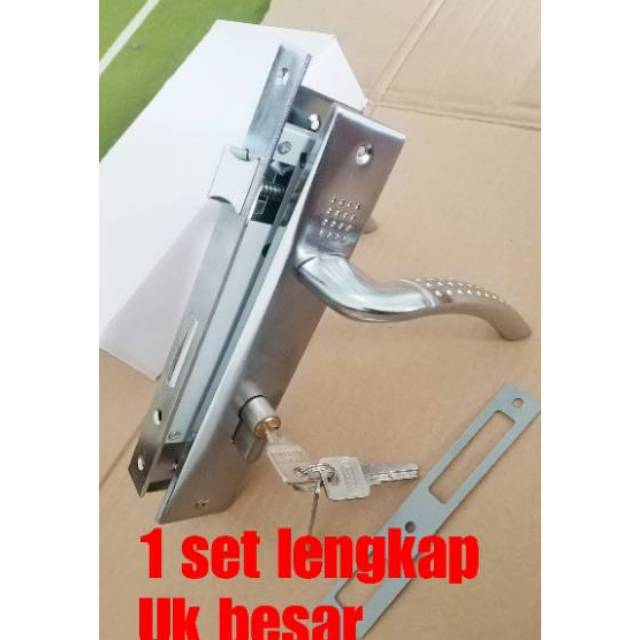 Kunci besar  set stanlis,kunci pintu set,handle pintu set