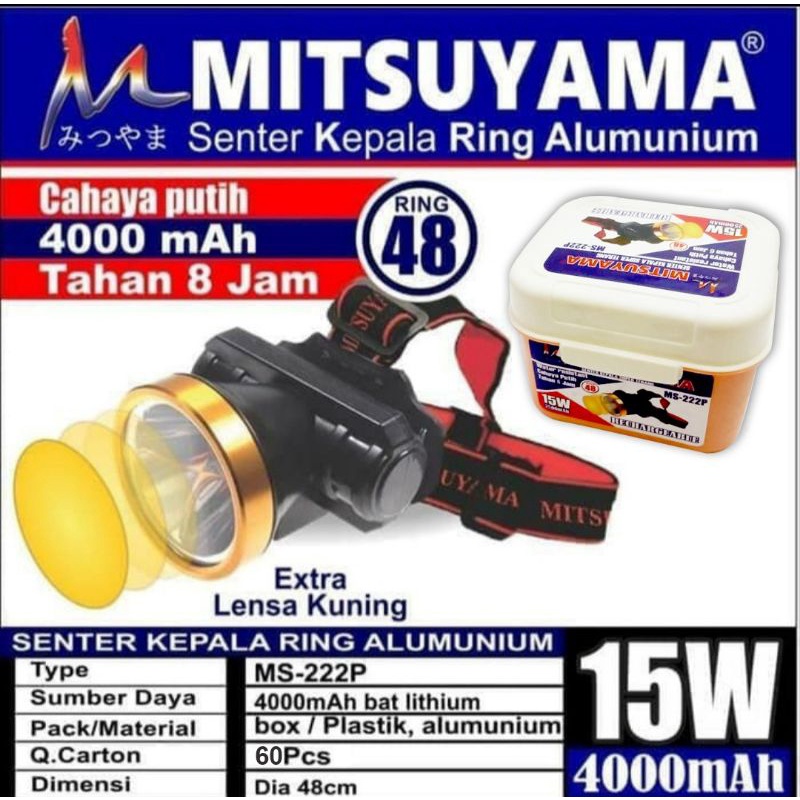 senter kepala 20w mitsuyama ms222p