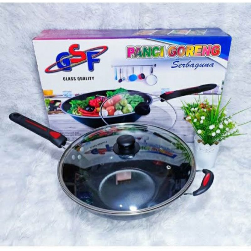 WAJAN ENAMEL TUTUP KACA 32 CM GSF