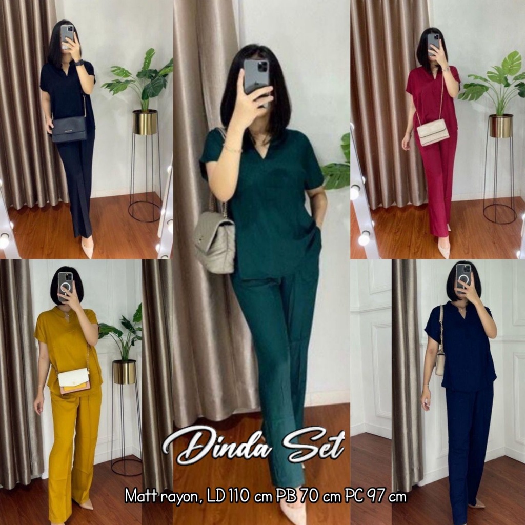 PROMO TOKO BARU - DINDA SET || SETELAN RAYON LENGAN PENDEK MURAH || SETELAN RAYON POLOS LENGAN PENDE