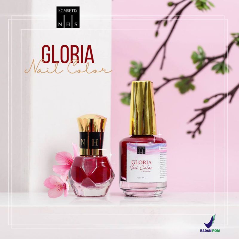 Gloria Nail Color NHS 5ml/Kutek Halal Sah Solat/Kutek Kuku Halal