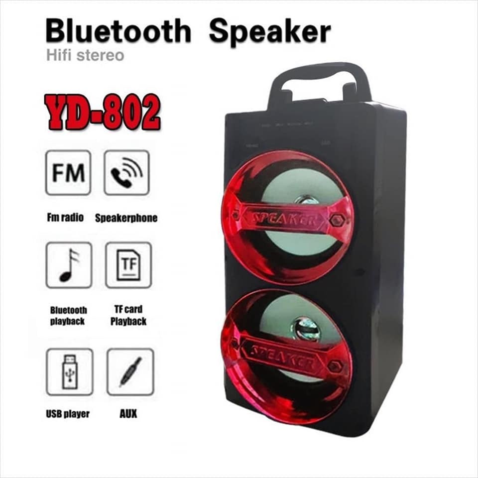 Speaker Bluetooth Karaoke YD-801 / 802  Free Mic Karaoke