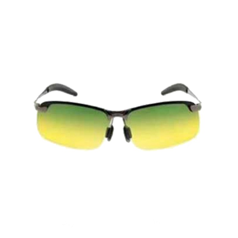 HBM Kacamata Lensa Hijau Kuning Day Night Vision UV400 Polarized Anti Silau Siang Dan Malam