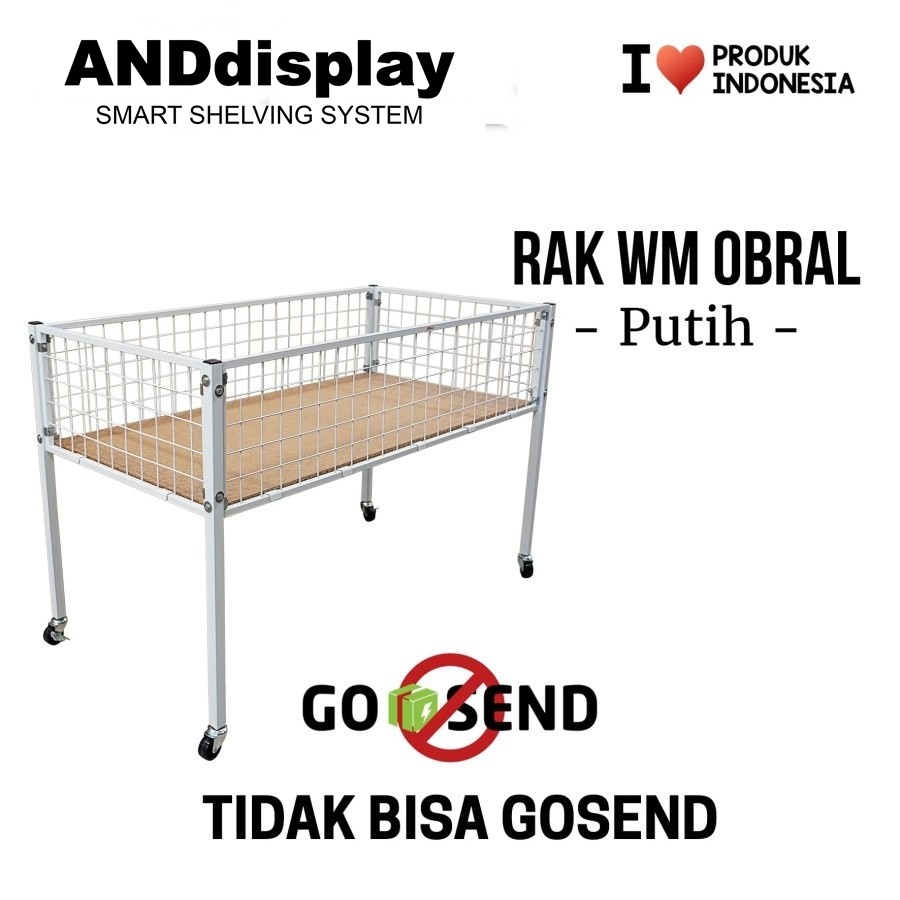 RAK OBRAL WIREMESH 60X120CM BOX WAGON KERANJANG SERBAGUNA MURAH