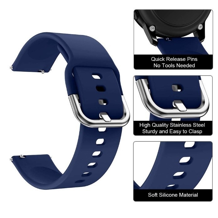 ATL Tali Jam 20mm Watch Strap Samsung Galaxy Watch 42mm (NOT 46MM) - Rubber Active Large Panjang