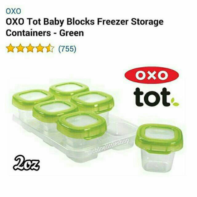 OXO Tot Baby Blocks Freezer Storage Containers 2oz