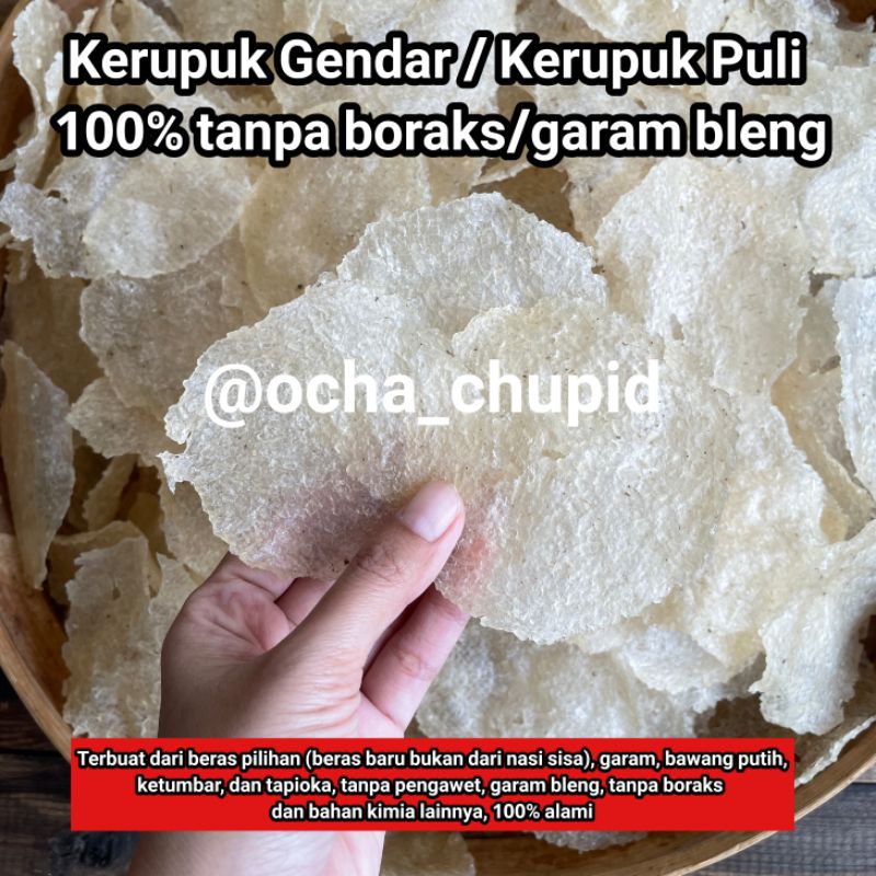 

KERUPUK GENDAR / KERUPUK PULI 100% Alami