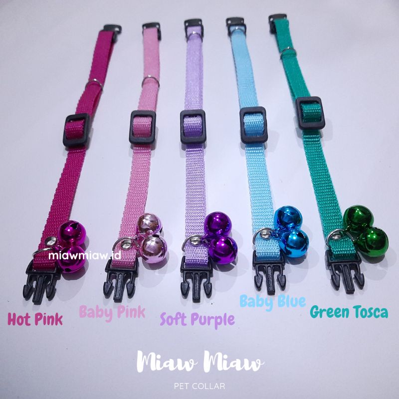 Kalung Kucing Double Lonceng 14mm by Miaw Miaw