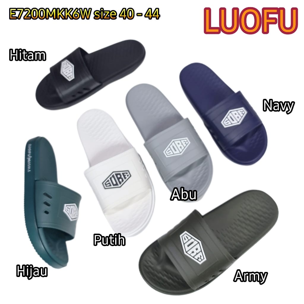 LUOFU ORIGINAL jelly sandal karet empuk murah selop pria sendal murah cowok import E7200MKK6W