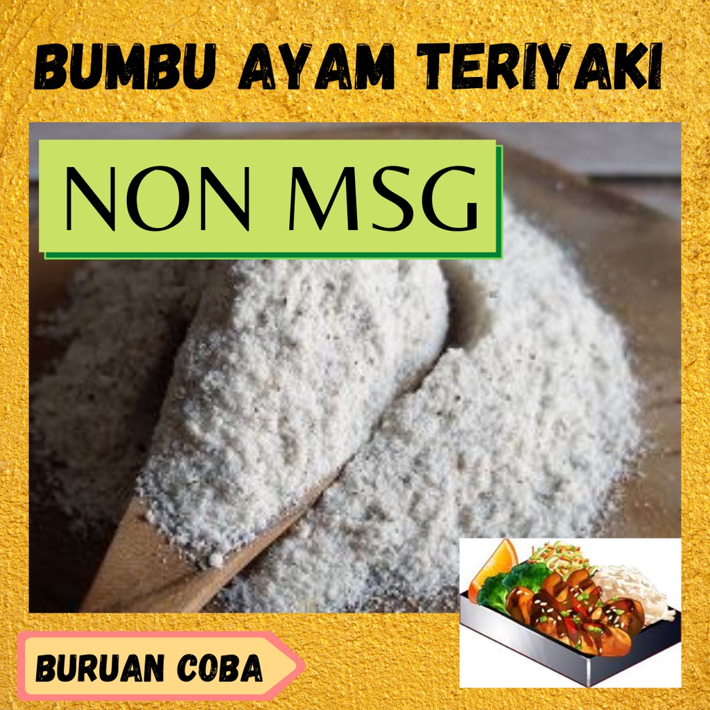 

BUMBU TABUR AYAM TERIYAKI NON MSG 1 KG FOOD GRADE 1Kg Bubuk Bumbu Cilor Papeda Mie Lidi Makaroni