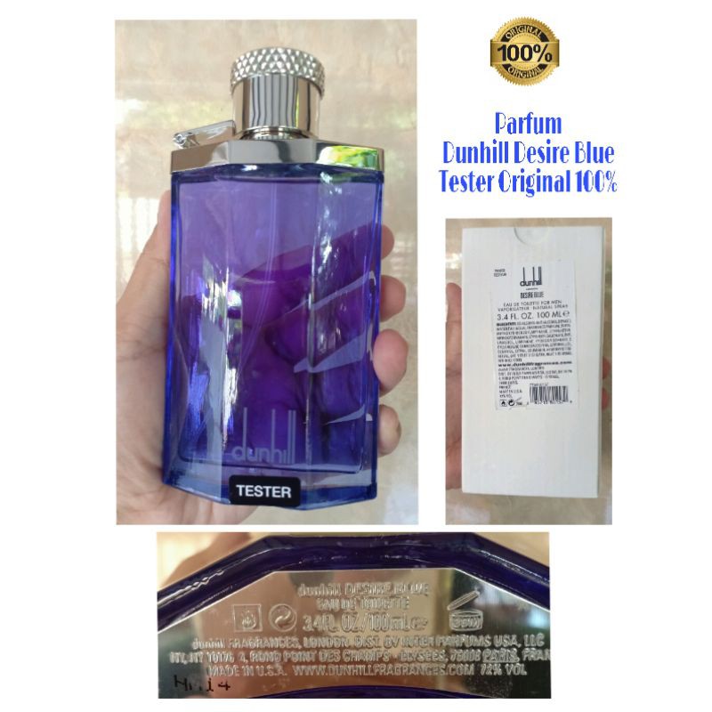 PARFUM DUNHILL DESIRE BLUE ORIGINAL 100% [TESTER]