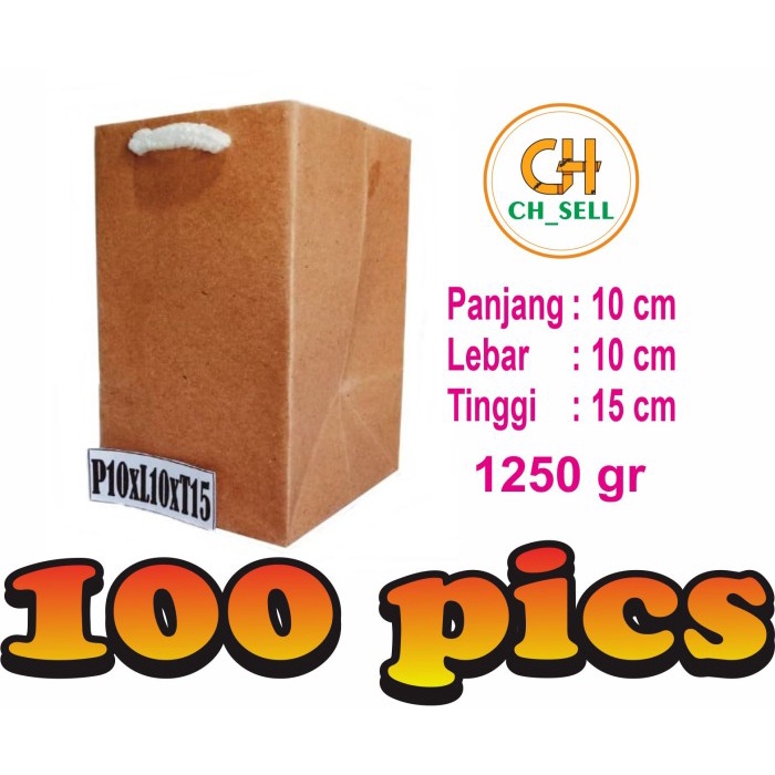 

(TERLARIS) Tas Kertas mug 10X15 Paperbag Souvernir mug Paper Bag Kantong 100 Pics - Putih