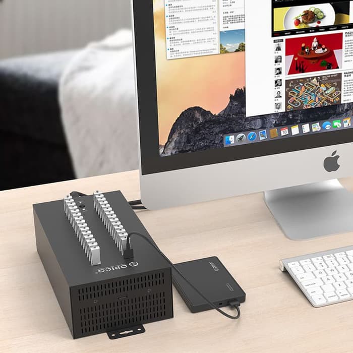 Usb hub orico 30 Port 2.0 industri adapter Data sync-charge 300w IH30P - Terminal usb2.0 30 slot