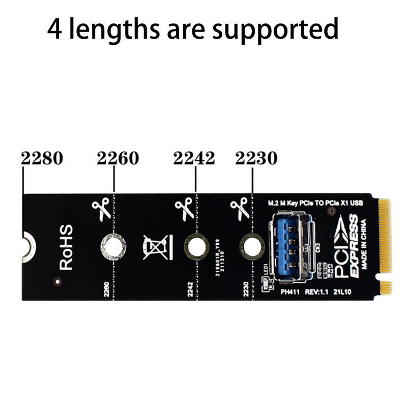 Btsg Untuk M.2 NGFF Ke USB3.0 Graphic Card Extender Untuk M.2 Ke PCI-E Transfer Card Scre