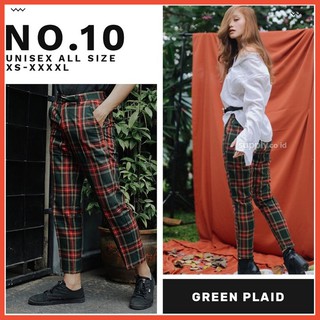  CELANA  TARTAN  PANTS PRIA WANITA  GREEN PLAID  Shopee  Indonesia